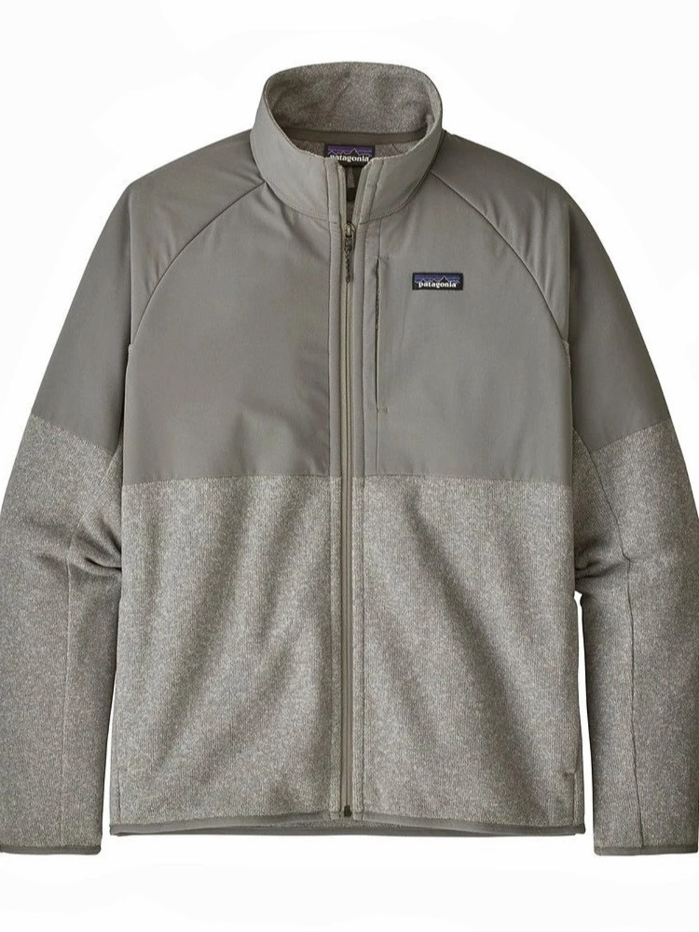 Patagonia Hybrid Fleece Jacket Gray Size Large